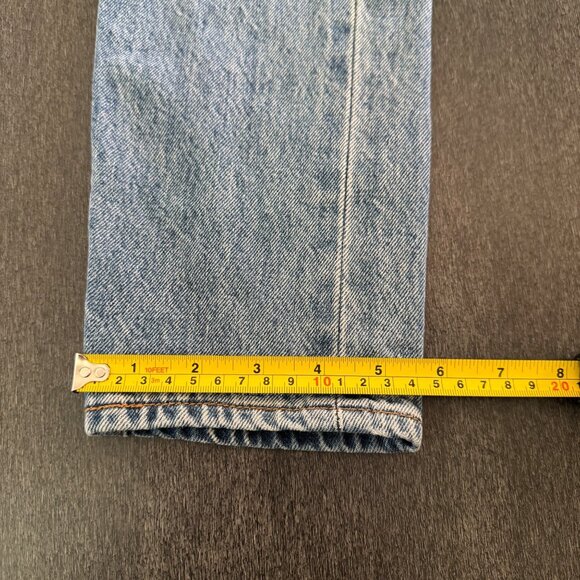 Levi's Made From White Oak Cone Denim Blue Jeans Women's Button Fly, Size 24 - Picture 10 of 12